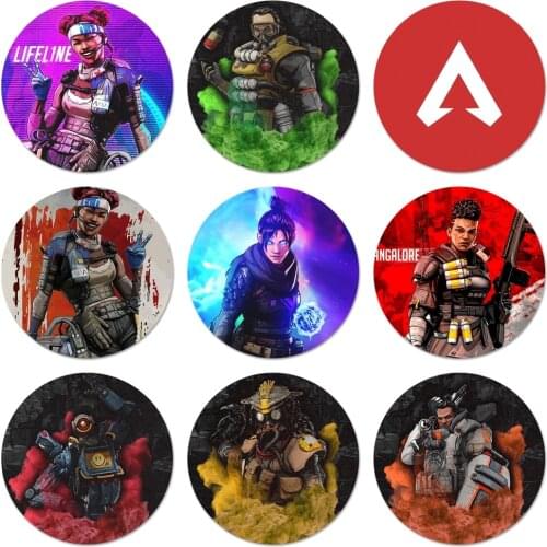 58mm Apex Legends hot game Icons Pins Badge Decoration Brooches Metal Badges For Clothes Backpack Decoration