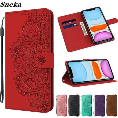 Luxury Embossing Leather Funda for Galaxy S20 FE Note 10 Lite 20 Ultra S10 Plus A51 A71 A41 A31 A11 A21 J2 Core 2020 Wallet Case