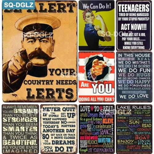 [SQ-DGLZ] Want You Metal Sign Vintage Metal Plaque Plate Wall Decor Tin Signs Poster Gift