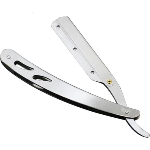 Men Straight Razor Blade Shaver Barber Salon Eyebrow Remover Blades Razor Holder