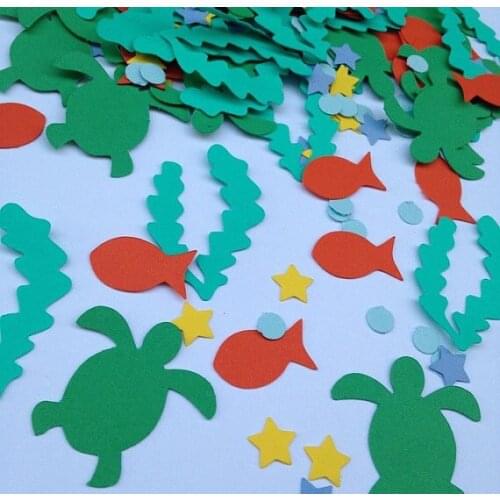 Custom under the sea Confettis mermaid birthday Table decor baby shower Scrapbook Embellishments scatters party favors