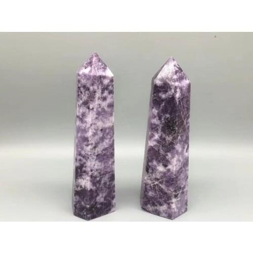 80mm Natural Stones Ziyun Mother Crystal Point Wand Quartz Healing Stone Energy Ore Mineral Crafts Home Decoration Gift 1PC