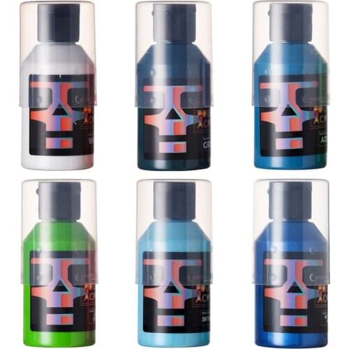 OPHIR 100ML/Bottle Pre-Mixed Acrylic Pouring Paint Set High Flow Water-Based Pigment Kit for DIY Craft Supply 100ML/Bottle TA001