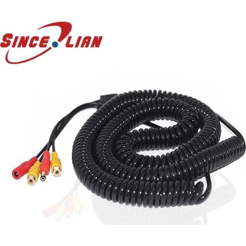 Spring Video Wire Reversing Image Semi-Trailer Cable Camera Surveillance AV Screw Truck Aviation Head Extension Cord Spiral Line