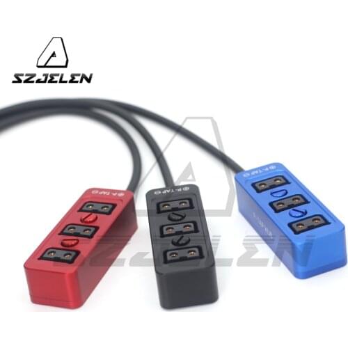 ARRI RED SONY Camera power distributor D-TAP to 3-Port Dtap Female Ptap Splitter Metal shell DTAP distributor Red blue black