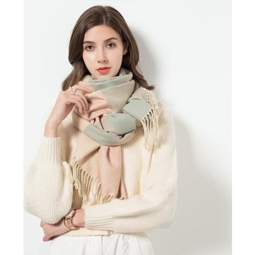 Winter Scarf Women Thicken Long Plaid Scarves for Ladies Bufanda Mujer Warm Fashion Pashmina Shawl With Tassels Foulard Femme