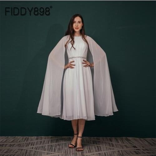 Evening Gowns O Neck Wrap Chiffon New Elegant Sleeveless Party Dress Luxury Dress Gown For Women Robe A-line Ankle Length