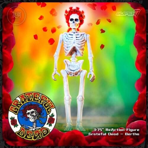 Super 7 Grateful Dead Bertha Rock Band Action Figure 3.75inch hangcard Collectible Model Toy Doll Gift