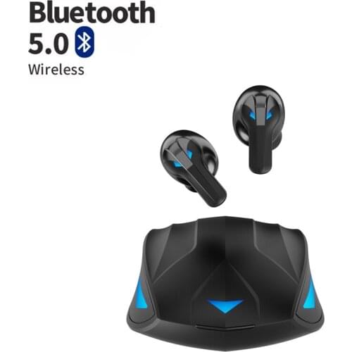 TWS Earphone Wireless Bluetooth-compatible Headphones Control Gaming Headset StereoLow Delay Bass With Mic Noise Reduction