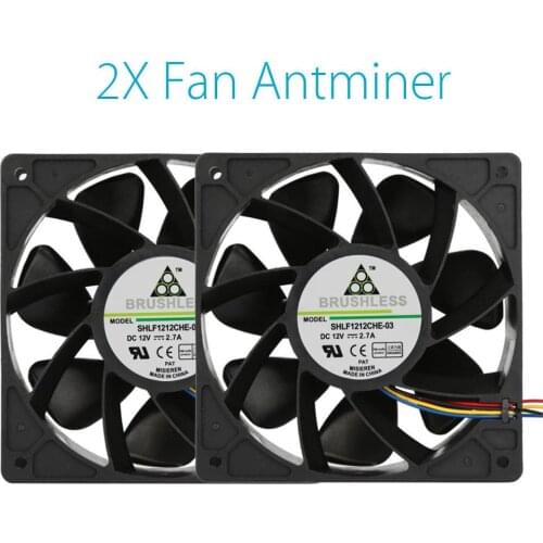 2 pc 6000 RPM Computer Cooling Fan 6000 RPM Cooling Fan Replacement 4-pin Connector For Antminer Bitmain S7 S9 CPU Cooling Fans