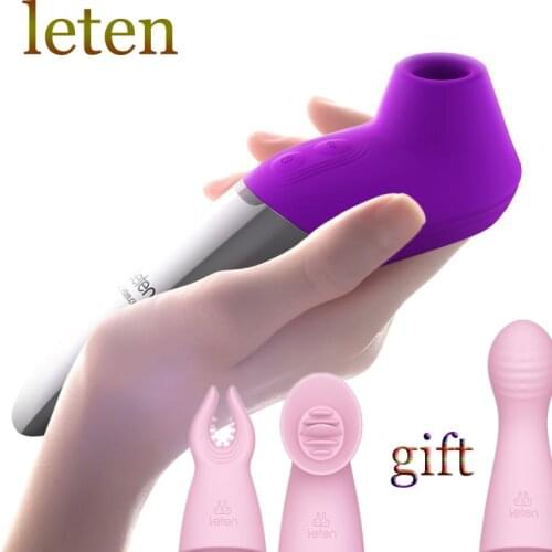 Leten Heating Clitoris Sucking G-spot Vibrator Erotic Sex Toys With 3 Head Nipple Oral Blowjob Stimulator Female Masturbation