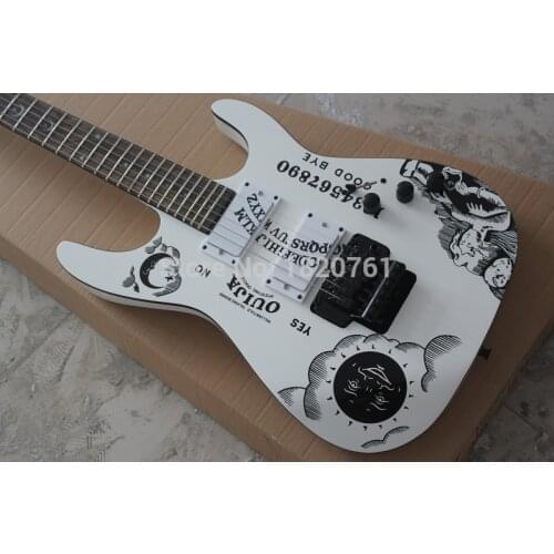 Top Quality Custom Shop KH-2 Ouija Kirk Hammett Cynthia White Electric Guitar 14510