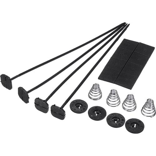1set Universal Car Auto Electric Radiator Fan Tie Strap Mounting Kit Zip Ties Straps Tabs Spri Tool Moulding Accessories Parts
