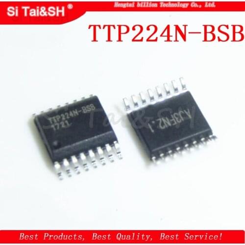 10pcs TTP224N-BSB TTP224 SSOP16 4-button touch IC