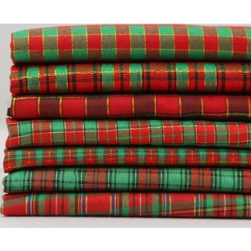 100% polyester Christmas fabric Printed plaid cloth Christmas series Knitted cloth diy doll patchwork tablecloth jacquard fabric