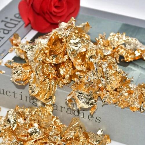 3g Imitation Gold Sliver Copper Foil Sequins Glitters Flake DIY Nail Art Decor DIY Nail Art Decoration Imitation Gold Foil