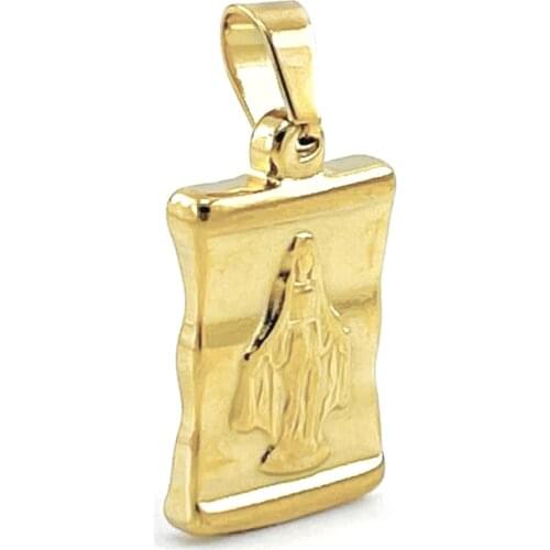 15x20mm Blessed Virgin Mary Cross Saint Charm Stainless steel pendants for women Necklace