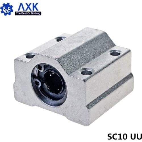4pcs/lot SC10UU SCS10UU 10mm Linear Ball Bearing Block CNC Router with LM10UU Bush Pillow Block Linear Shaft CNC 3D printer part