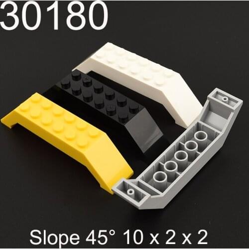 4PCS 30180 Slope Brick 45° 10x2x2 high-tech Building block accessories parts MOC Construction DIY Education Build Toys