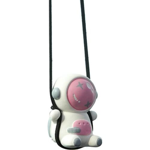 Car Hanging Ornament Swing Astronaut Shape Rear View Mirror Decor Car Pendant Birthday Gift Auto Decoraction Car Unusual