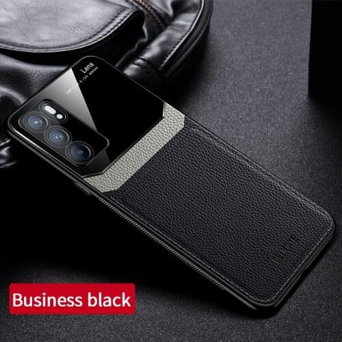 Non-fingerprint Super Thin Vintage Leather Case for OPPO Reno 6 Pro Find X3 Pro Realme C15 C11 A52 A72 A92 A74 4G K9 Shell
