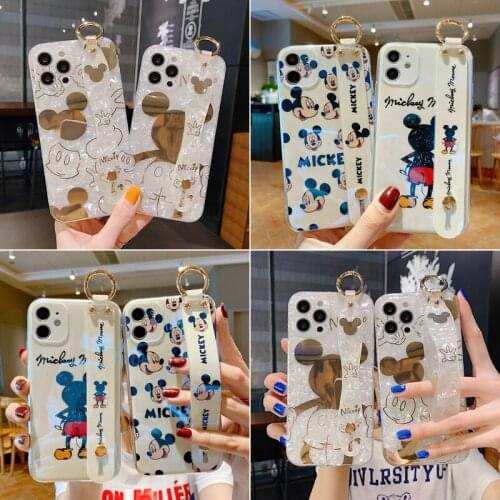 2021 Disney Mickey Minnie Phone Case for IPhone 7 Plus Xr Xs Max 11/12pro Max 12mini Kawayi All-inclusive Couples Phone Case