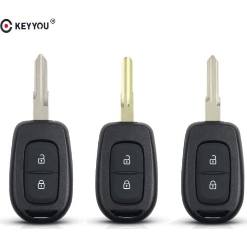 KEYYOU 2 Buttons Remote Car Key Shell Case Fob For Renault Scenic Sandero Clio Duster Dacia Logan 2013 2014 2015 2016 2017 2018