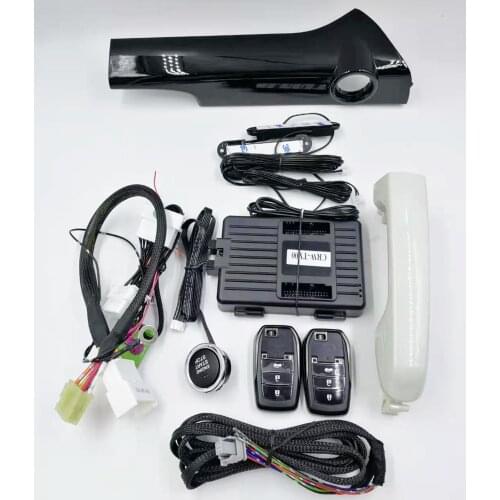 For Toyota PRADO Year 2012 to 2017 Car Add push button start stop remote control system and Keyless go system with panel handle