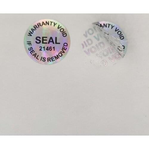 25mm Laser Tamper Evident Warranty Void High Security Labels Stickers 500pcs