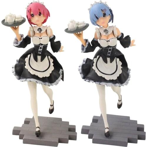 16.5cm Re:Life in A Different World From Zero Ram Rem PVC Decoration Figure Toys Doll