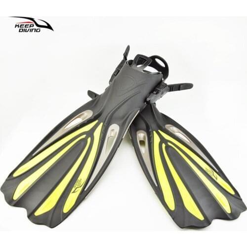 Adult Swimming Fins Long Flippers on For Water Sports Scuba Snorkeling Diving Foot Fins Flippers Flexible Anti-slip Flippers