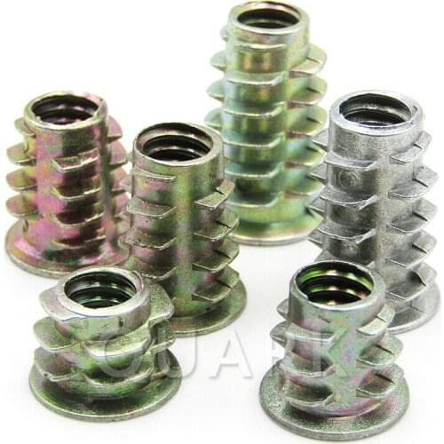 M4 M5 M6 M8 M10 Zinc Alloy Furniture Screws Embedded Nut Hex Thread Wood Inserts