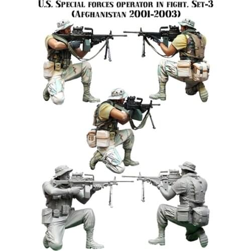 1/35 Resin Soldier Model Modern Military Afghan War US Special Forces Combat Staff 97