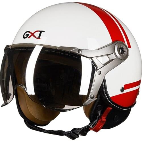 GXT motorcycle helmet half-covered prince helmet retro helmet men and women four seasons electric battery car summer half helmet