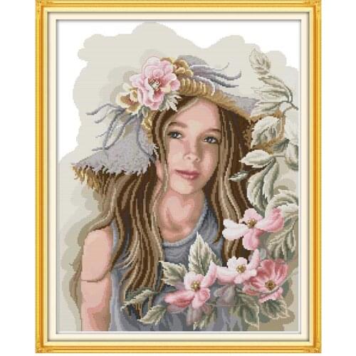 Oneroom Teenage girl counted Cross Stitch 11CT 14CT Cross Stitch Set Wholesale DIY Chinese Cross-stitch Kit Embroidery RA190
