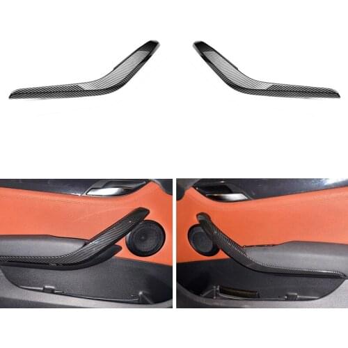 Carbon Fiber Car Inner Door Panel Handle Cover For BMW X1 E84 09-16 Left Right Interior Door Armrest Pull Trim Auto Accessories