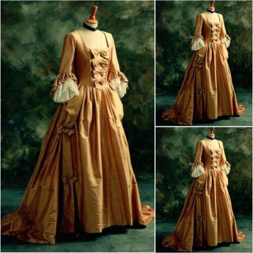 2017 New!Hot sale Taffeta Victorian Dresses Scarlett Civil War Southern Belle dress Cosplay Halloween dresses US4-36 C-940