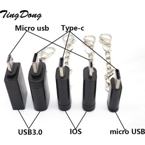 Micro USB To L 8 Pin/Type-c /usb3.0 Adapter Charging Cable Converter Adapter For iPhone & Android &Type-c Charger