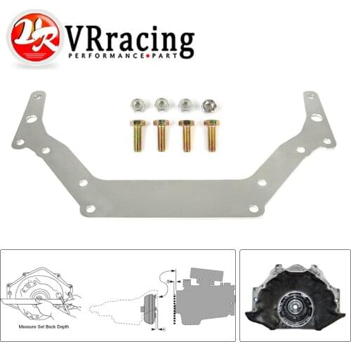 VR- Transmission Adapter Plate For 1962-Up Chevy TH350 TH400 BOP-TO Silver GM Turbo-Hydramatic Transmission 700R/4