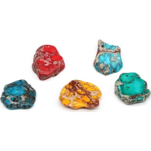 New Emperor Stone Pendants Charms Natural Stone Single Hole Pendants for Making DIY Jewelry Necklace Accessories 18-40mm