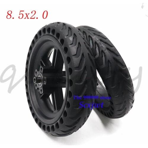 8.5 Inch 8 1/2x2 Hollow Tire for Xiaomi M365 Electric Scooter Solid TiresShock Absorber Non-Pneumatic Tyre 8.5x2.0 With Hub