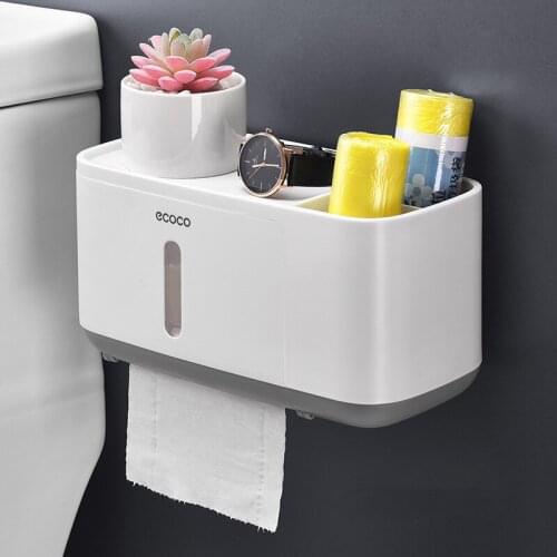 Portable Toilet Paper Holders Tissue Box Storage Rack Wall-mounted Bathroom Storage Box Waterproof Paper Towel Rack WC, Restroom