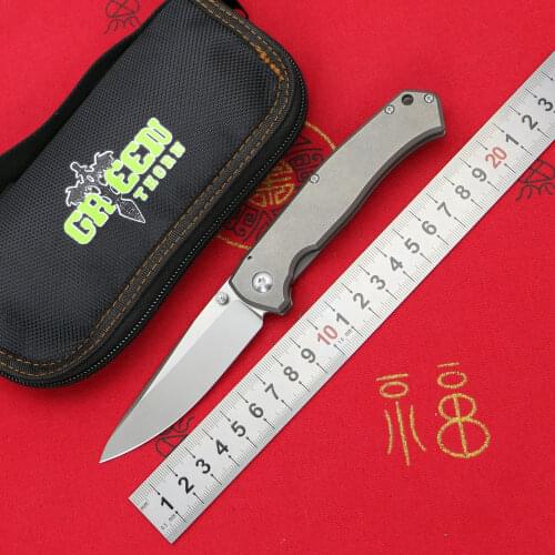 Green Thorn Rat Rol Turning Knife D2 Blade Titanium Alloy Handle Camping Survival Pocket Kitchen Fruit Practical Knife EDC Tool