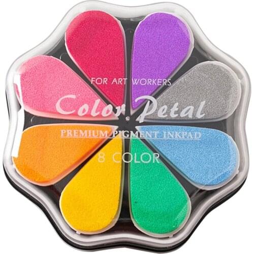 Stamp Pad Ink Pad DIY Handmade Rubber Stamp Hand Book Stamp Pad Color Petal Stamp Pad