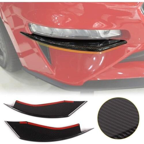 NEW-Car Front Fog Light Eyelid for Ford Mustang 2018-2021 Fog Lamp Strips Trim Stickers