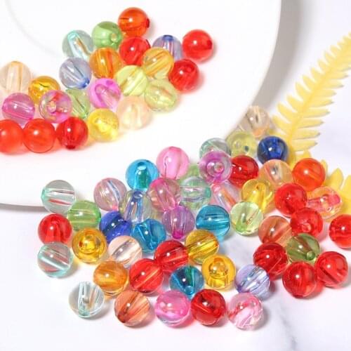 4/6/8/10mm Transparent Acrylic Round Beads Pearl Spacer Loose Beads For Jewelry Making DIY Bracelet Necklace Accessories