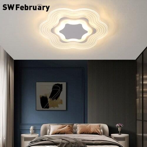 Modern Ceiling Lights Bedroom Dimming Study Living Room Lamp Iron Acrylic Creative Personality LED Lights Remote Control