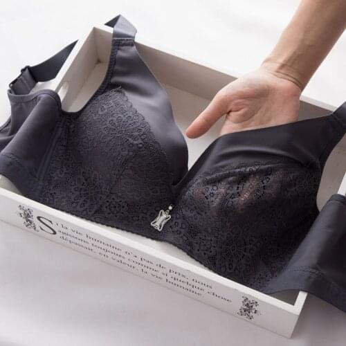 Supper Padded Bra Big Size Lady Super Thin Push Up Bralette Bras Lace Women Summer Plus Large Underwear