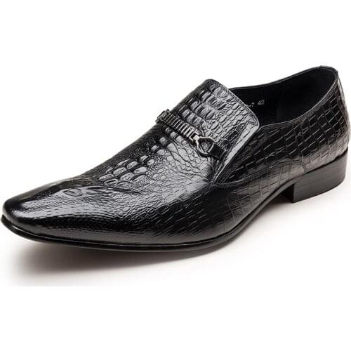 Dress Shoes for Men High Quality Genuine Leather Shoes Men Flats Fashion Spring All-match Cowhide Lace-Up Business Men Shoes