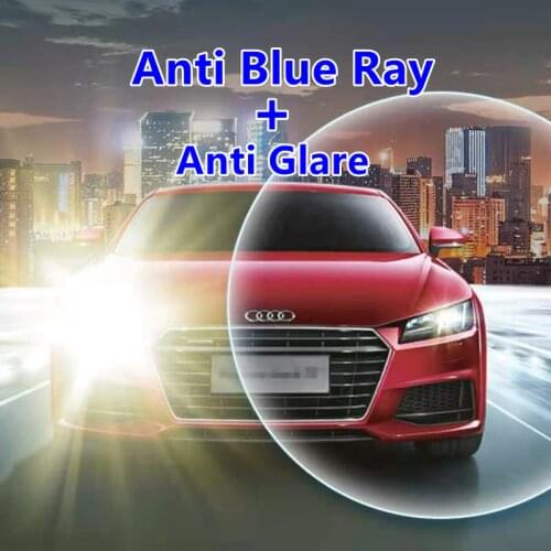 1.56 1.61 1.67 Single Vision Anti-Blue Light Anti-Glare Driving Lens 1 pair Of Anti-High Beam Lens CYL 0-200